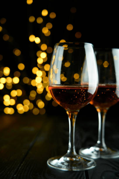 istock Two glasses of sparkling wine or champagne 1298280716