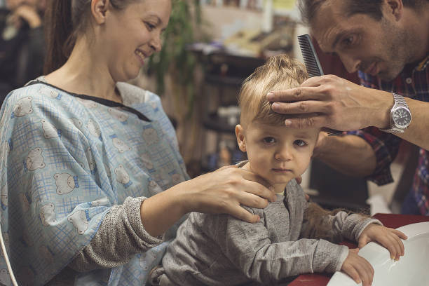 istock Baby boy haircut 1298281978