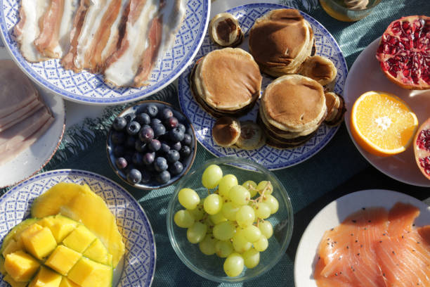 istock breakfast morning buffet brunch with food and drinks 1298293956