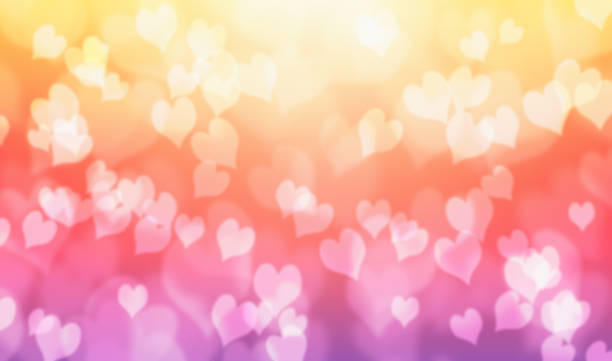 istock Valentine's day or wedding background with hearts. Decorative, romantic love bokeh background. 3d illustration 1298297496