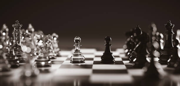istock Chess game. Strategic desicion making. Plan and competition 1298301959