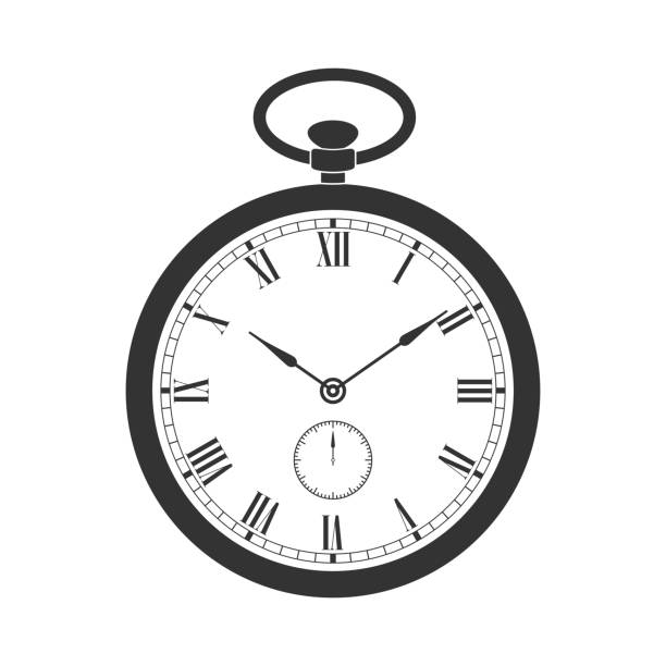 illustrazioni stock, clip art, cartoni animati e icone di tendenza di segnale orologio da tasca - pocket watch watch clock pocket