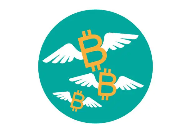 Vector illustration of Flying Money