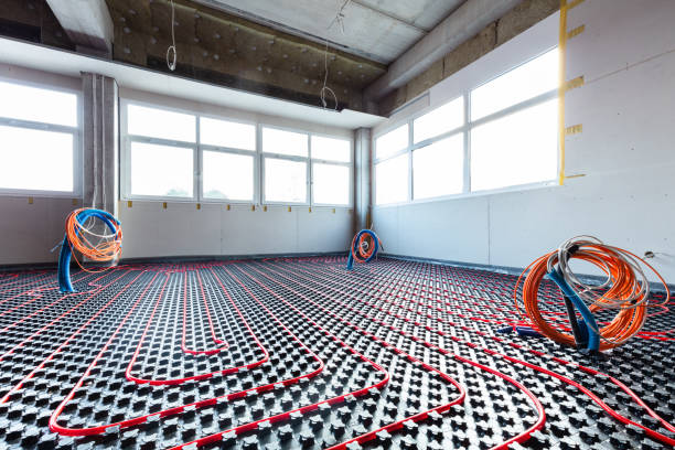 istock Floor heating and electrical outputs in a new building. Interior design 1298322541