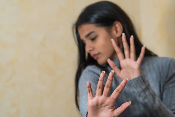 istock Woman says stop 1298322781