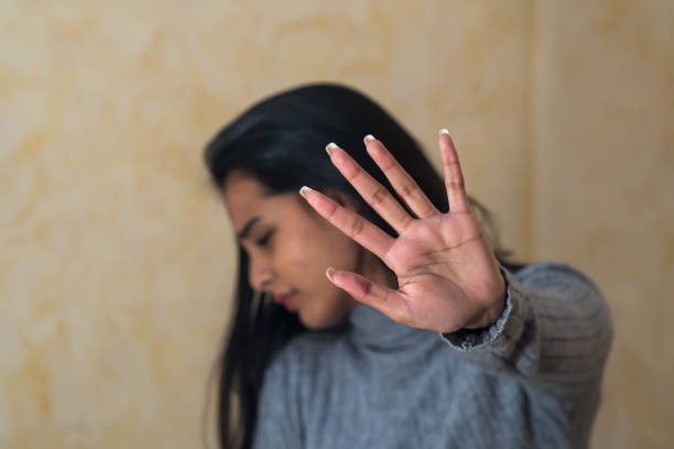 istock Woman says stop 1298322878