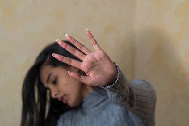 istock Woman says stop 1298322883