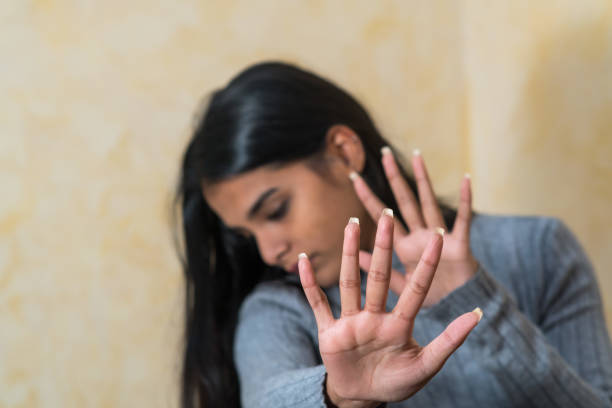 istock Woman says stop 1298322885