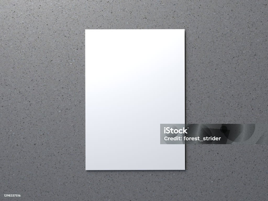 White poster mockup on the wall - Royalty-free Poster Foto de stock