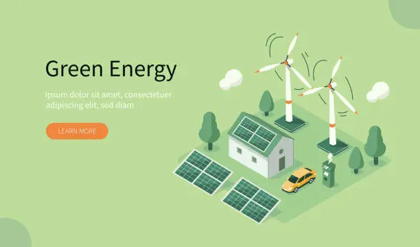 Vector illustration of green energy