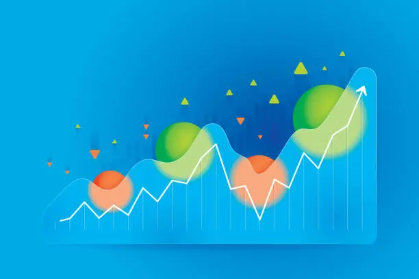 Vector illustration of Financial graph background