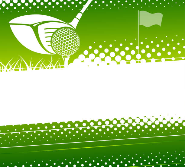 golfspiel hintergrund - golf golf ball tee green stock-grafiken, -clipart, -cartoons und -symbole