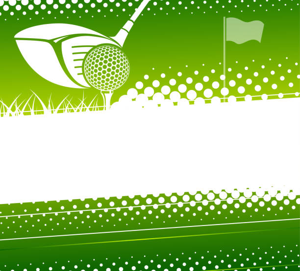 tło gry golfa - golf golf ball sport tee stock illustrations