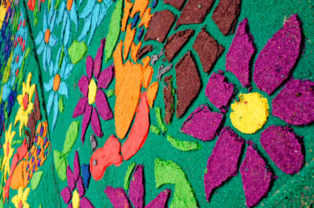 istock Sawdust carpet for the Good Friday - Antigua, Guatemala 1298347270