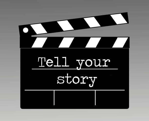 istock Tell your story text title on film slate. Concept for storytelling. 1298349310