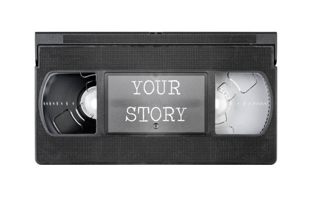 istock Your story text title on old VHS video. Concept for storytelling. 1298351253