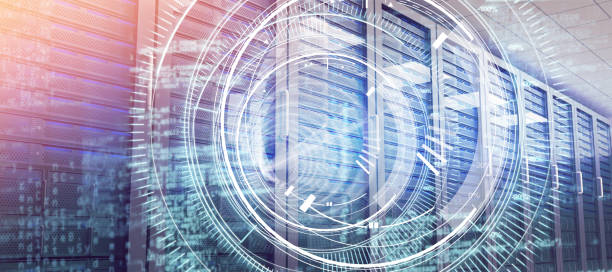istock Composite image of graphic image of lens interface against black background 1298353966