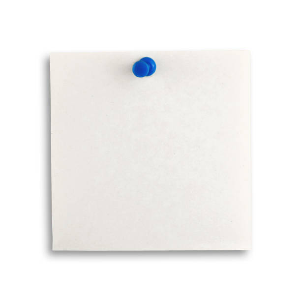 istock Pinned note pad square sheet of paper on white isolated background 1298355541
