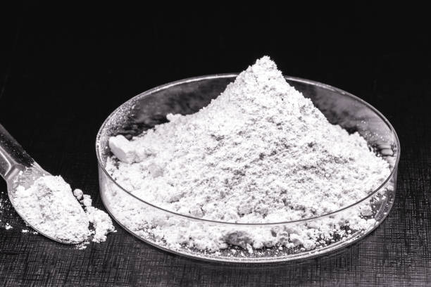 istock Zirconium Silicate (ZrSiO4), used in opacifiers in ceramic enamels, is a zirconium oxide that contains quartz. 1298358113