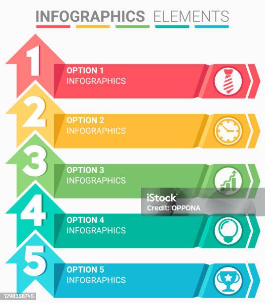 Number List Layout Feature Picture Infographics Element Abstract Design The Number Top Five List Template ...