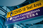 covid 19 test area at the airport