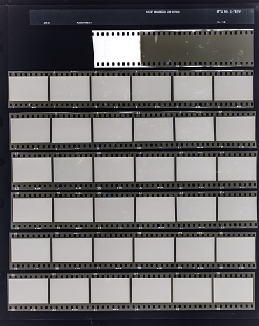 cool photo placeholder, real macro photo of 35mm contact sheet.