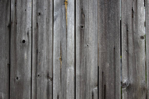 istock Old rough wooden wall. Texture closeup, dirty rusty nails 1298367717