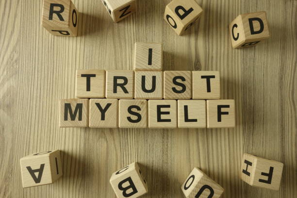 istock Text I trust myself from wooden blocks 1298368905