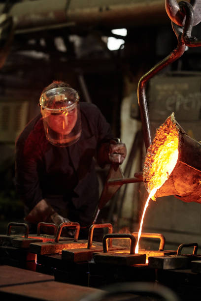 istock Liquid molten steel industry 1298373218