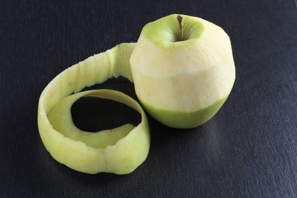 istock Peeled green apple 1298375840