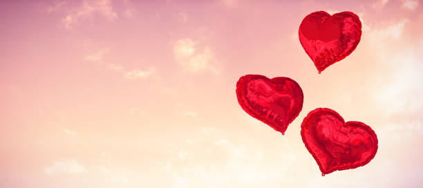 istock Composite image of love heart balloons 1298378189