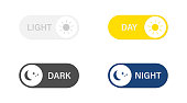 Day night switch icon. Vector illustration light and dark mode switch set. On off or day night button .