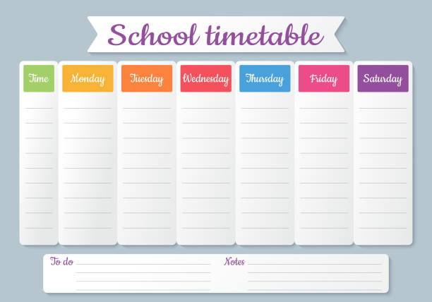 Week Table Cartoon 10+ Weekly Table Stock Illustrations, Royalty-Free Vector Graphics ...
