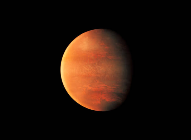 istock far exoplanet in deep space, earth-like planet, surface of a red planet with an atmosphere. 1298385238