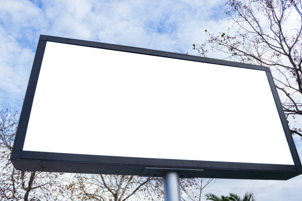 istock billboard blank mockup and template empty frame for logo or text on exterior street advertising poster screen city background, modern flat style, outdoor banner advertisement 1298387736