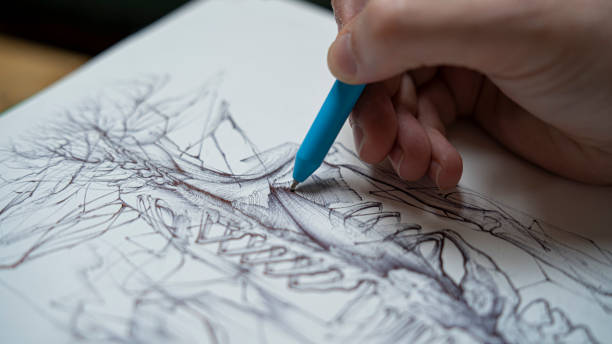 istock Close up of a artistic sketch 1298389357