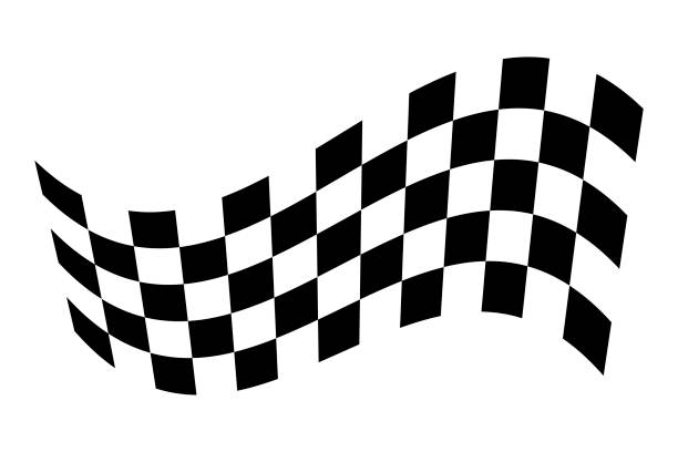 bendera balap. ikon vektor bendera ras. bendera finishing. ilustrasi desain vektor - race flag ilustrasi stok