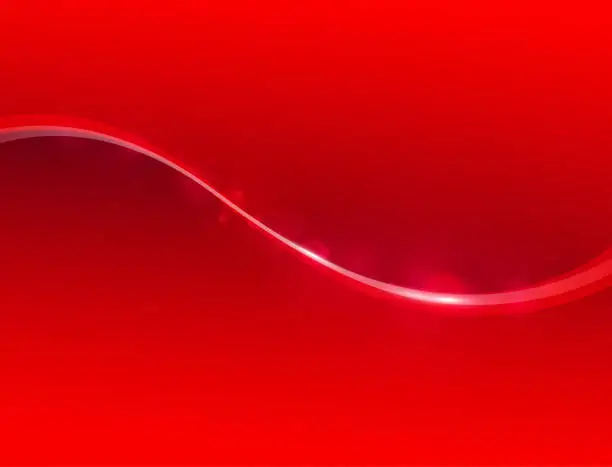 Vector illustration of Colorful red wave background