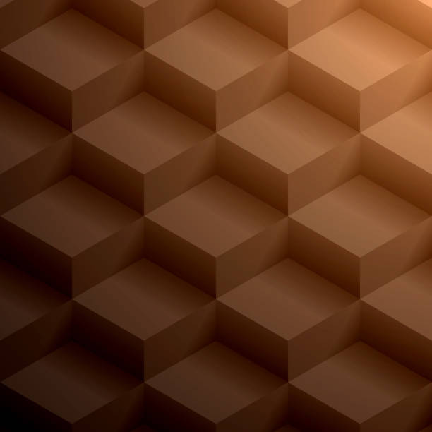 Abstract brown background - Geometric texture Modern and trendy abstract background. Geometric texture with seamless patterns for your design (colors used: brown, orange, black). Vector Illustration (EPS10, well layered and grouped), format (1:1). Easy to edit, manipulate, resize or colorize. stacking food containers stock illustrations