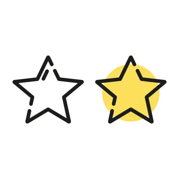 Vector illustration of Stars vector icon. Illustration in flat design