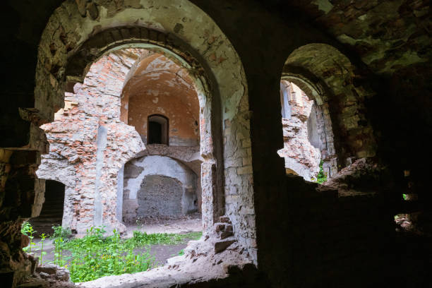 istock Abandoned Military Tarakaniv Fort basements (other names - Dubno Fort, New Dubna Fortress) - a defensive structure, an architectural monument of 19th century, Tarakaniv, Rivne region, Ukraine. 1298402818
