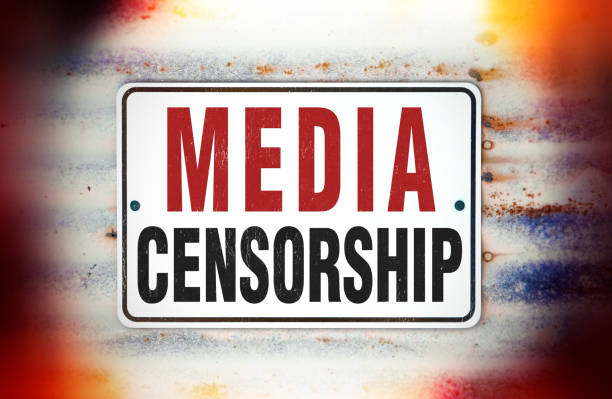 Media Censorship Media Censorship Sign censorship photos stock pictures, royalty-free photos & images