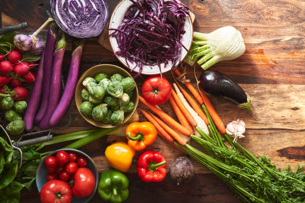 istock Variation of Healthy Vegetables on Rustic Background 1298406726