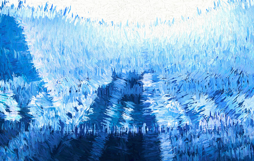 Digital Illustration Blue Glass Skyscraper Background