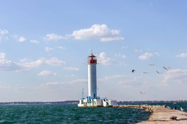 istock Lighthouse seascape Odessa Black Sea 1298430259