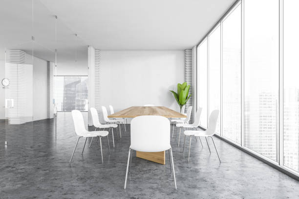 istock White office meeting room interior, side view 1298439120