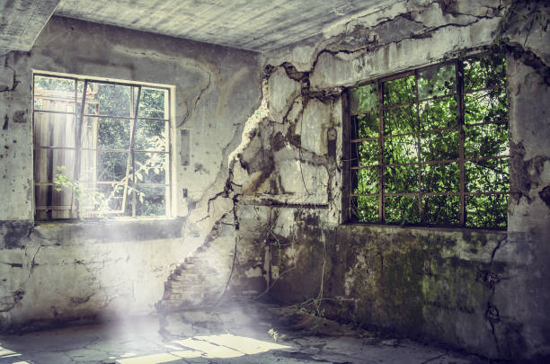 Broken Old room in ruins abandoned place stock pictures, royalty-free photos & images