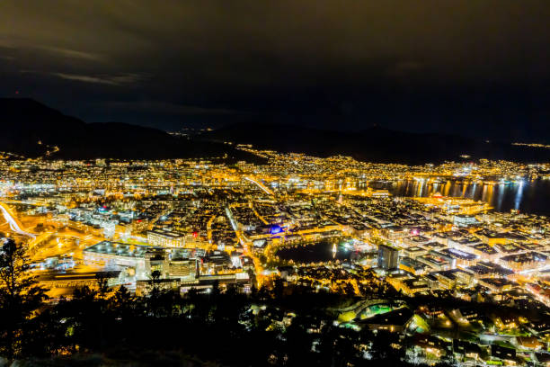 istock night view of downtown in bergen, norway 1298451219