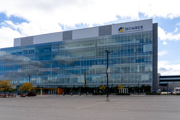 The Humber College Learning Resource Commons is shown in Etobicoke, Ontario, Canada Etobicoke, Toronto, Canada - October 11, 2020: The Humber College Learning Resource Commons is shown in Etobicoke, Ontario, Canada etobicoke stock pictures, royalty-free photos & images