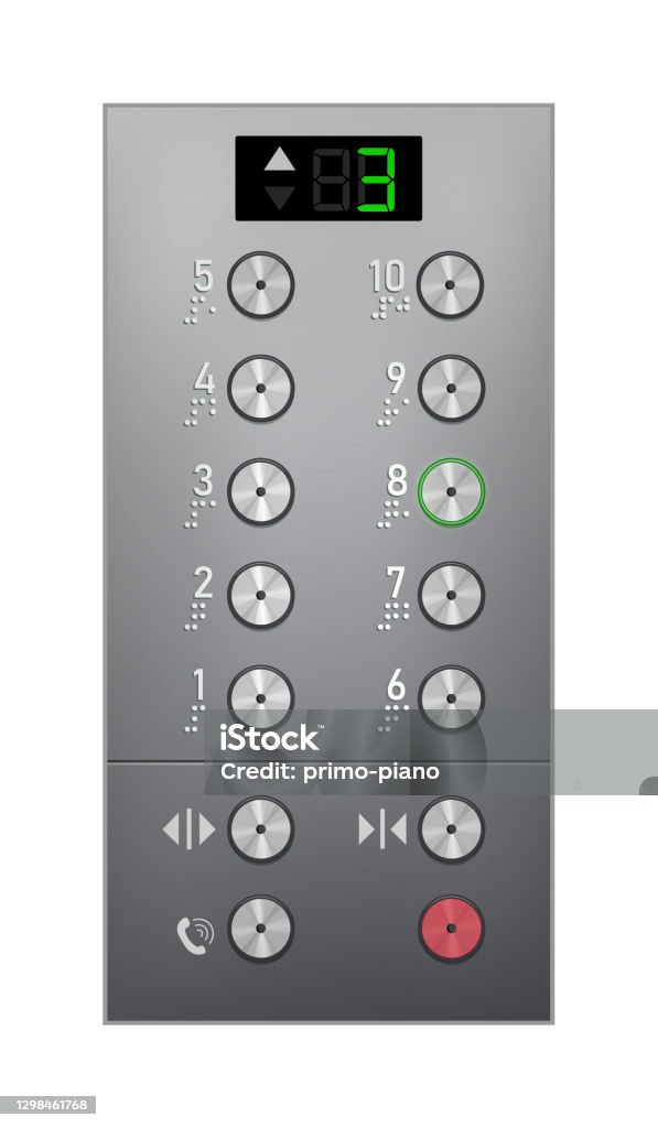 Lin Button Panel Elevator Button Panel Texture